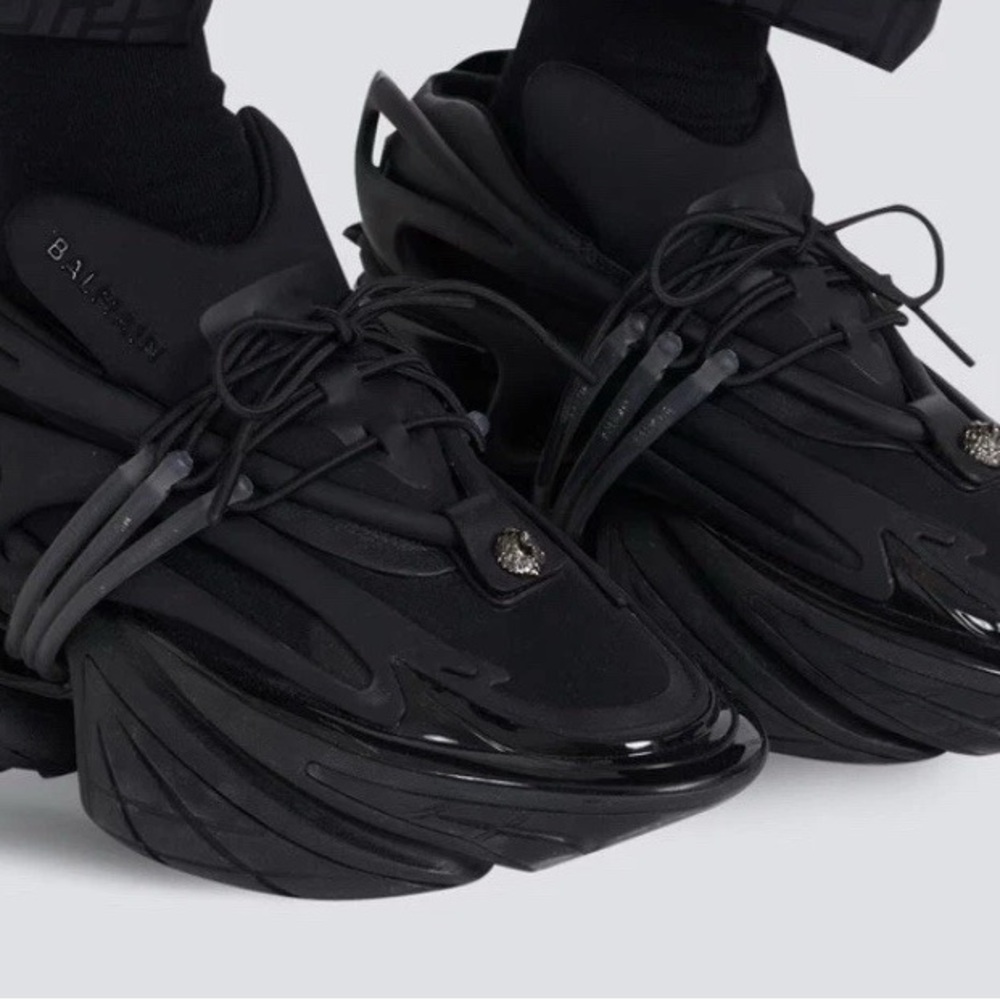 Balmain Black Avant-Garde Sneakers - Picture 3 of 10